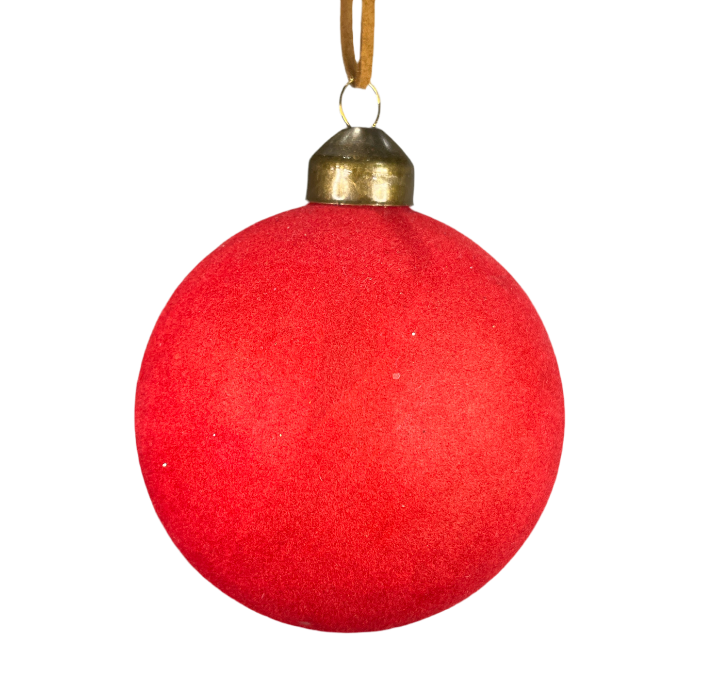 3" Red Velvet Ball Ornament