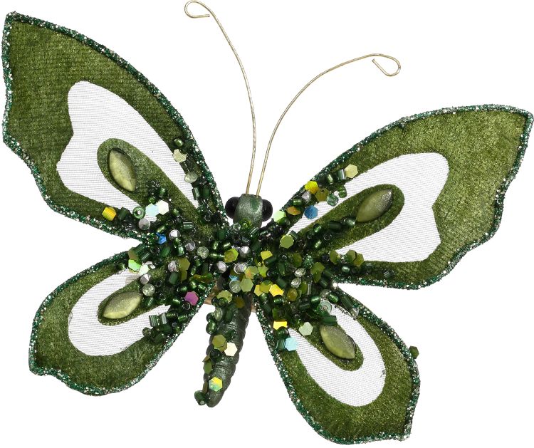4" Butterfly Green Gem