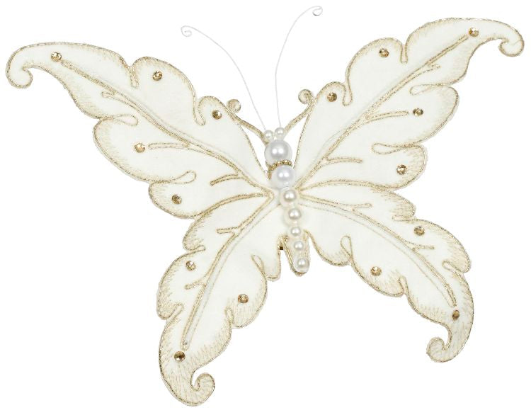 10" Butterfly Pearl White Gold