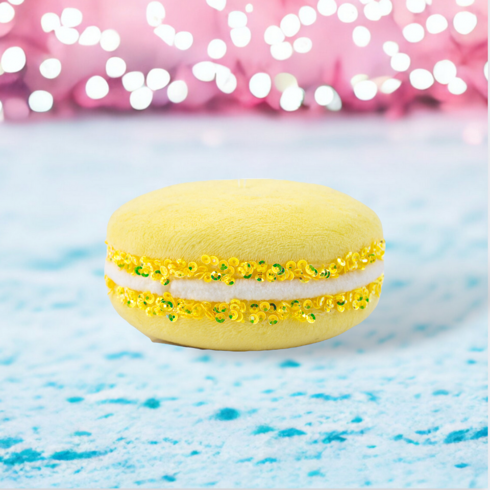 4" Yellow Macaron Ornament