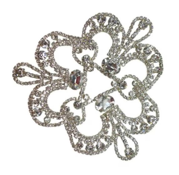 6" Silver Gem Collar