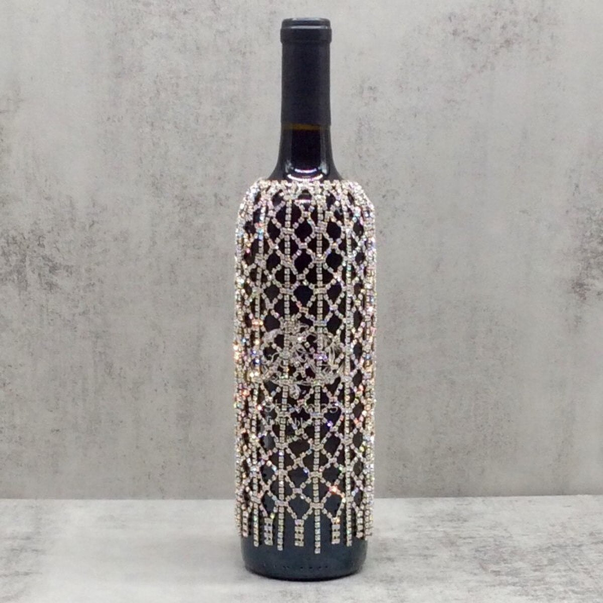 8" Wine Veil Jeweled Silver