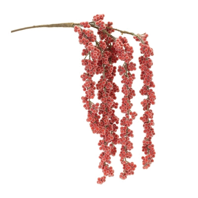 40” Icy Red Berry Spray