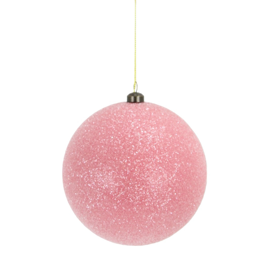 5" Pink Glitter Ball Ornament