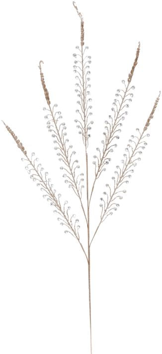 34" Fern Gem Glitter Spray Champagne