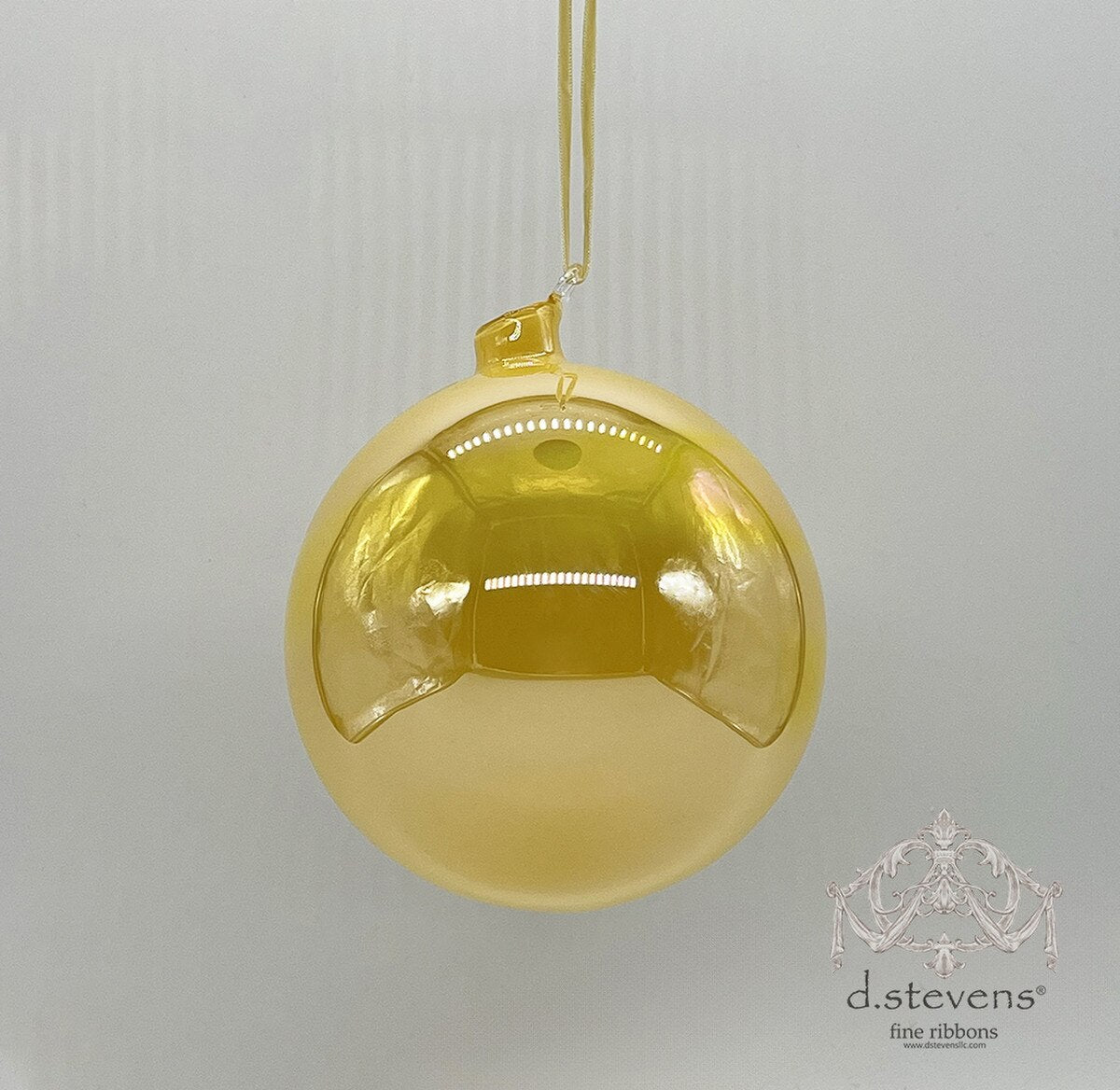 120mm Gold Iridescent Glass Ball Ornament