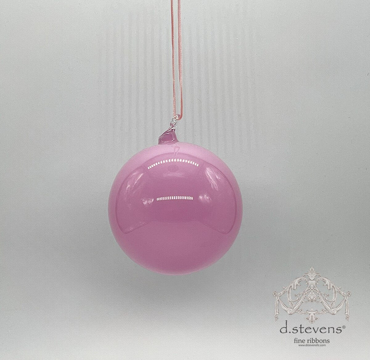 4" Pink Glass Ball Ornament