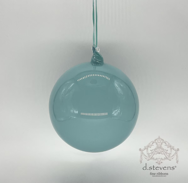 6" Cadet Blue Glass Ball Ornament