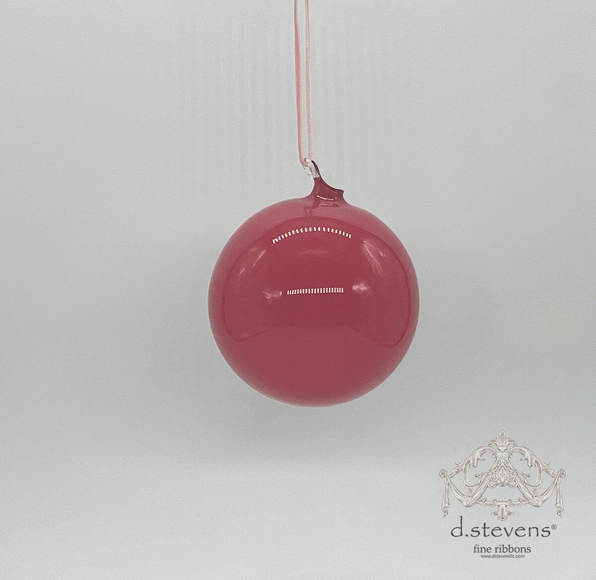 4" Cranberry Glass Ball Ornament