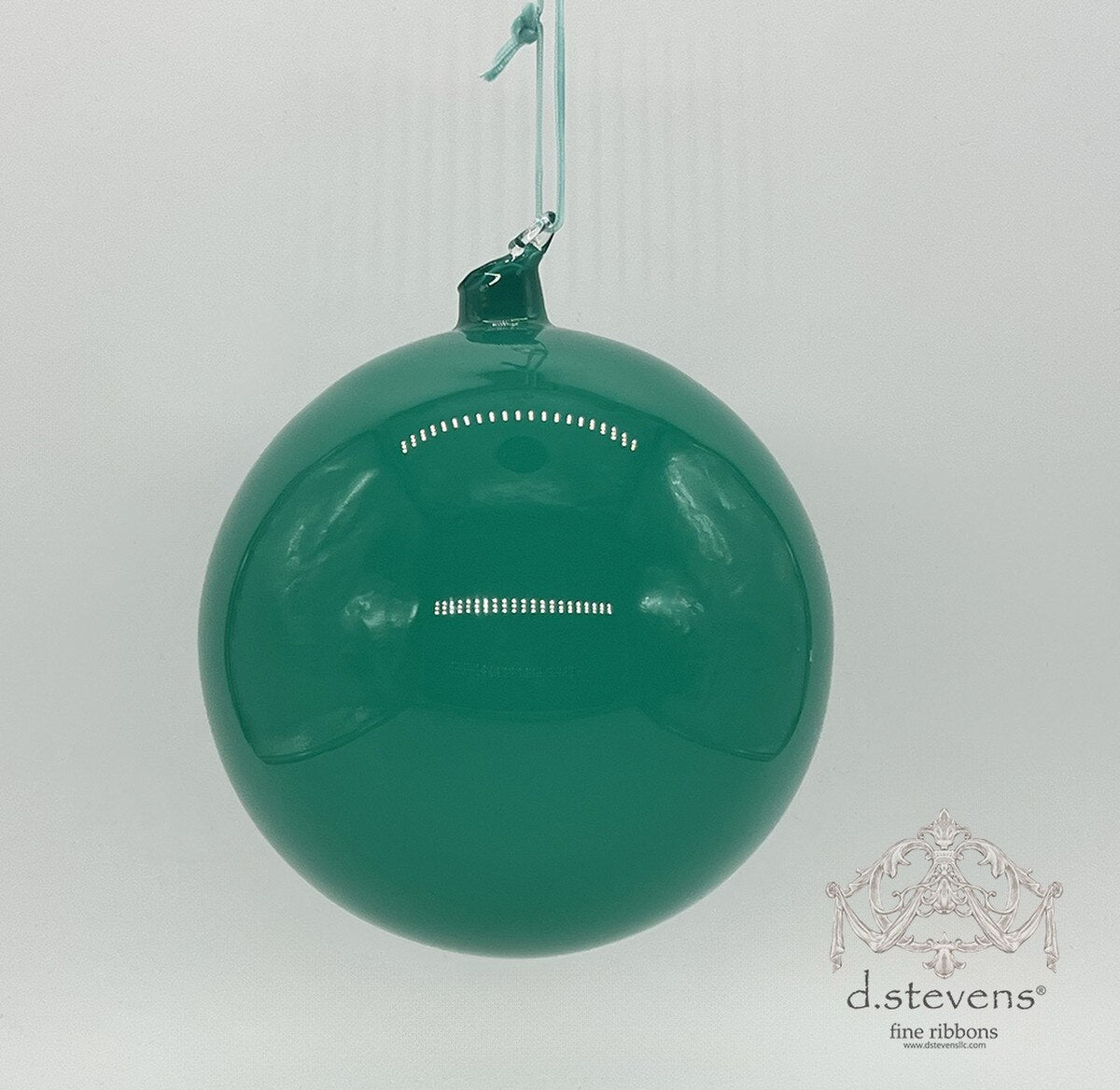 6" Teal Glass Ball Ornament