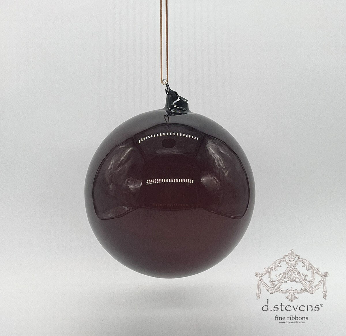 6" Brown Glass Ball Ornament