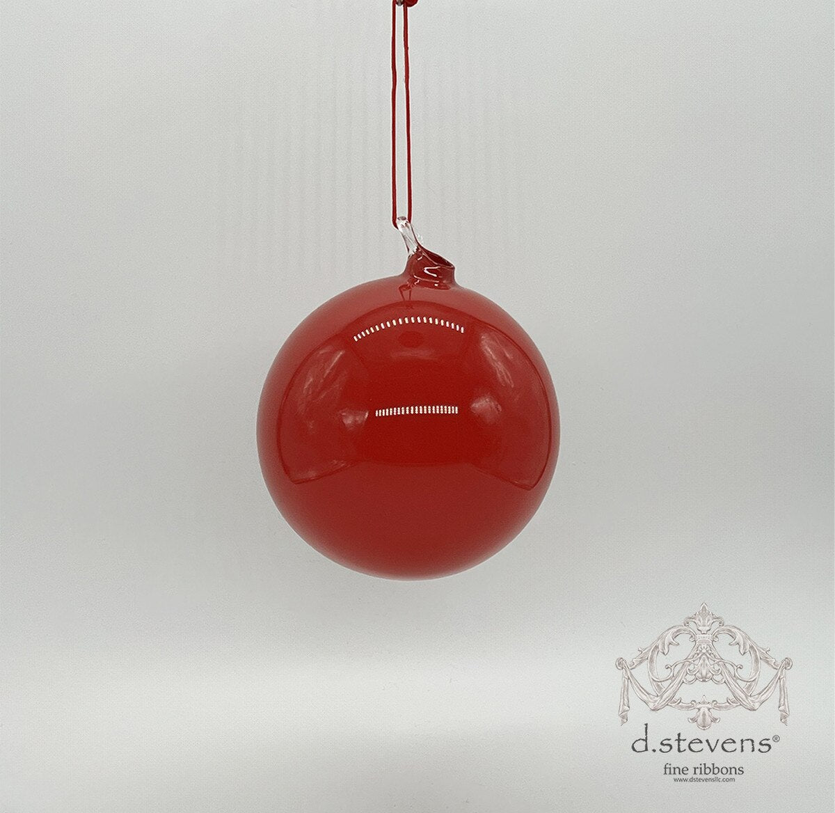 5" Red Glass Ball Ornament