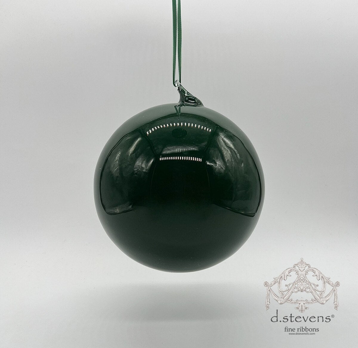 6" Hunter Green Glass Ball Ornament