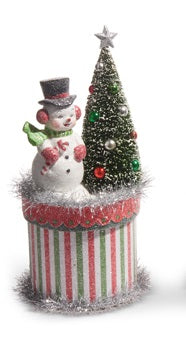 10" Snowman Box Retro