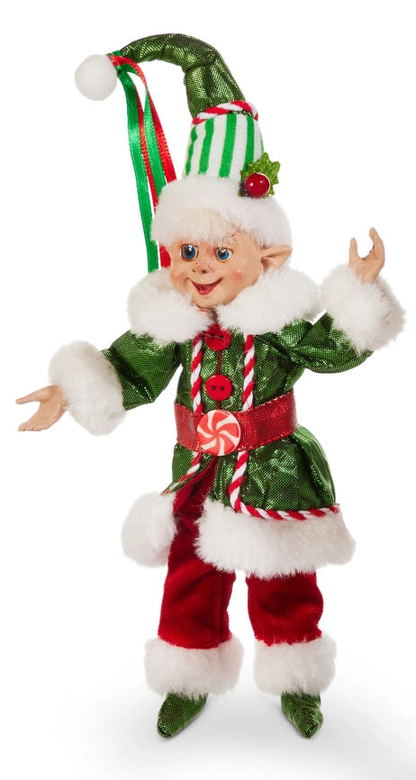7" Green Elf Traditional Posable