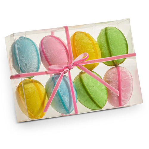 Multicolor velvet box eggs seasonal & decorations, 3 inch, for spring and Easter decorating