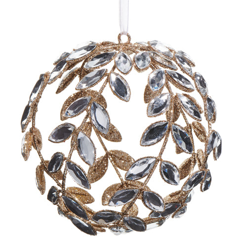 4.5" Jeweled Vine Ball Ornament