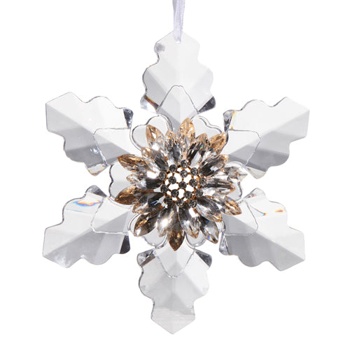 4.5" Snowflake Brooch Acrylic Ornament