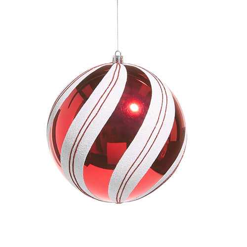 6" Red Stripe Ornament
