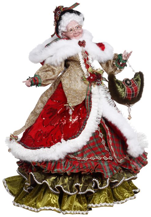 22.5" Mrs Claus Highland Plaid