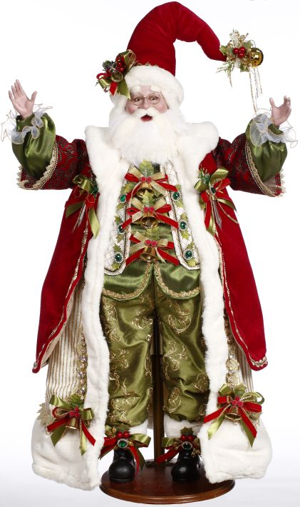 38" Holly and Ivy Santa