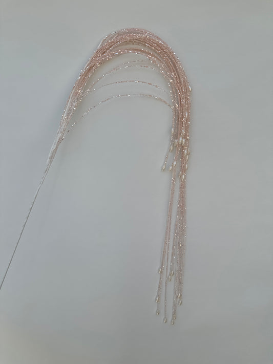 48" Pink Chunky Beaded Branch