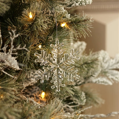 5.5" Snowflake Clear Ornament