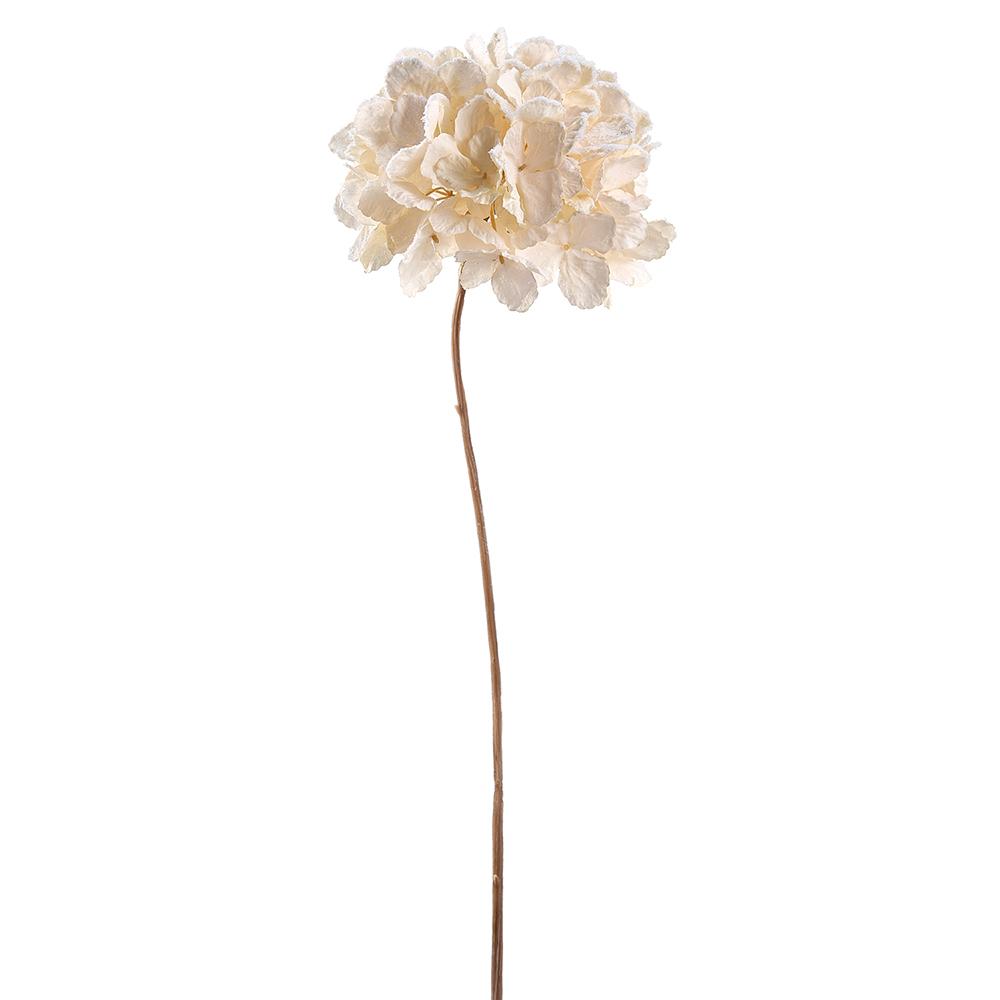 White snowed hydrangea spray, 26 inches