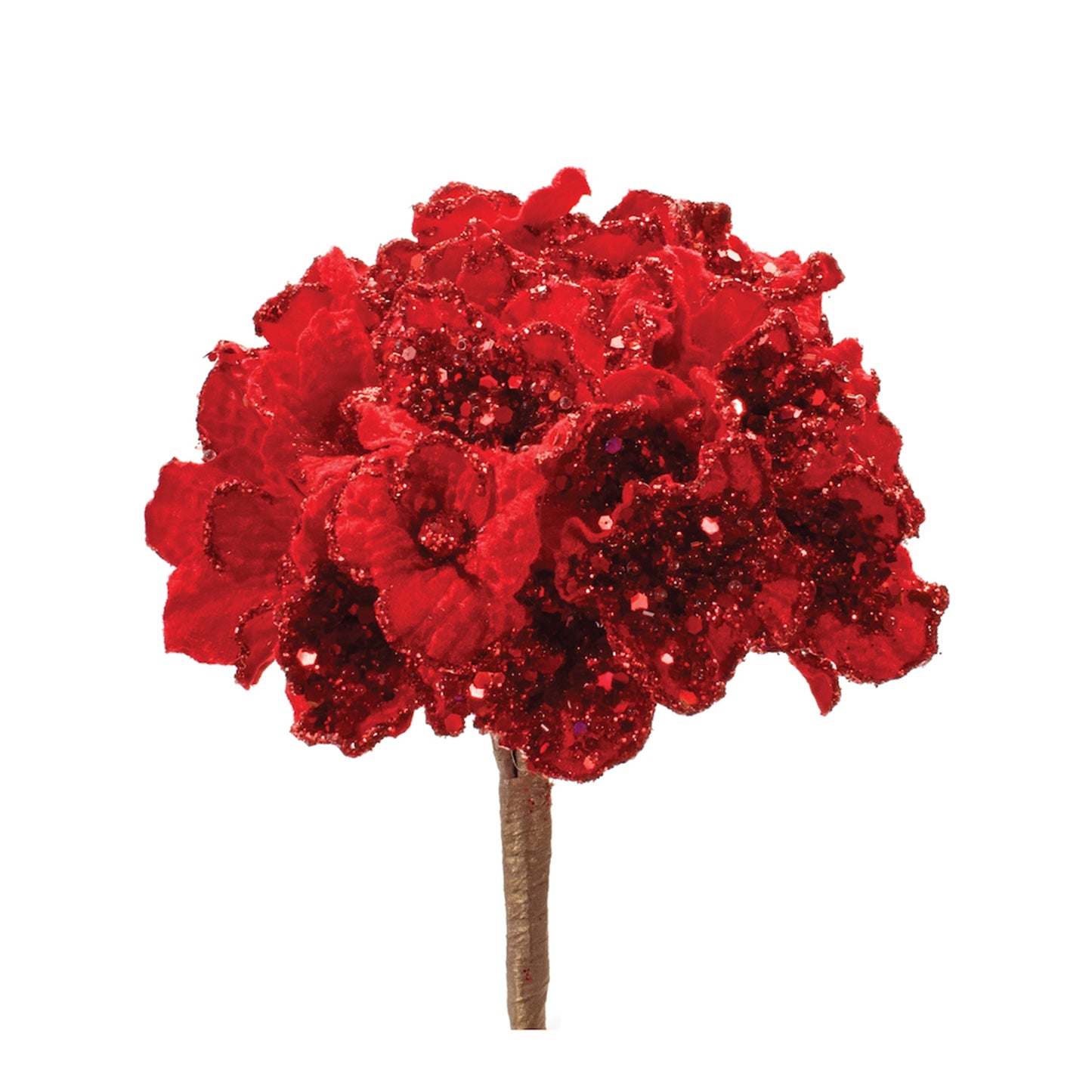 27" Hydrangea Stem Red