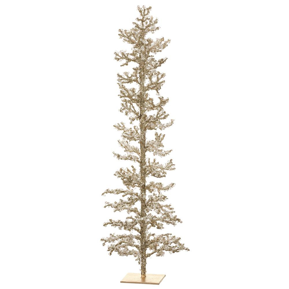 Gold beaded diamond tree, 36 inches