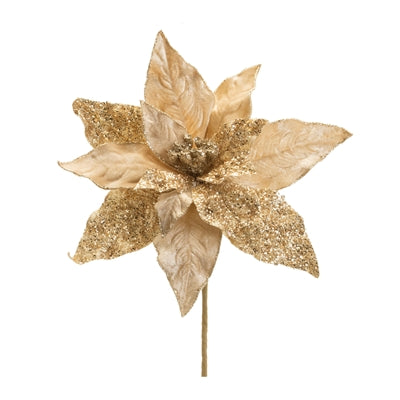 21" Poinsettia Champagne Stem