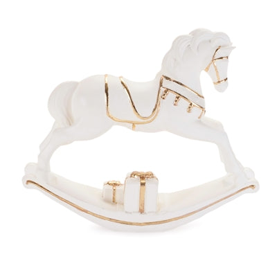 8" Rocking Horse White