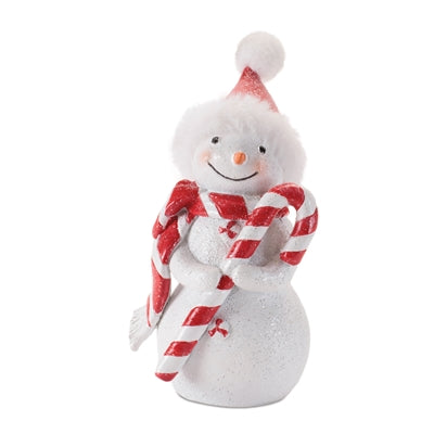 6" Snowman w/ Candycane Ornament