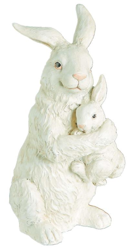 11.5" Bunny & Baby Cream