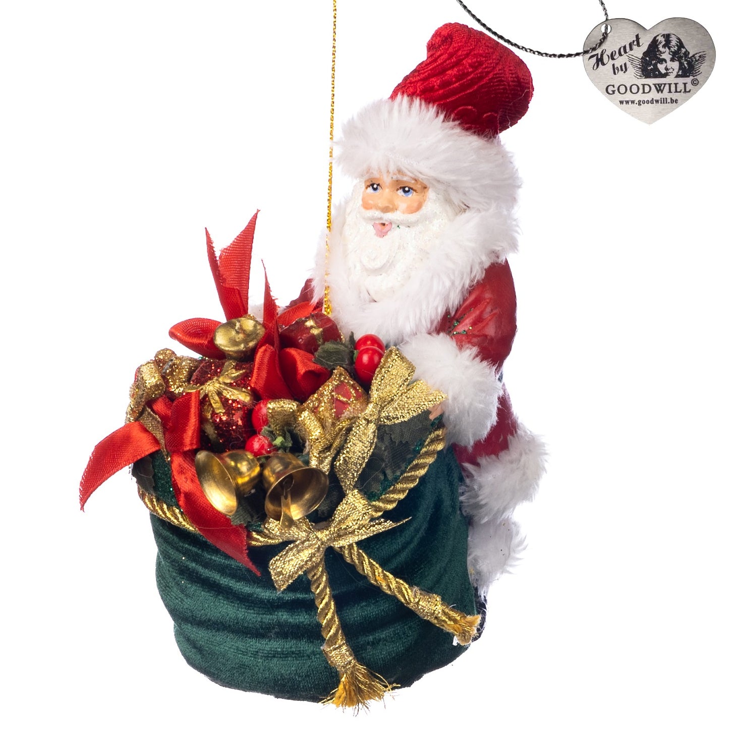 6" Santa w/ Gifts Bag Ornament