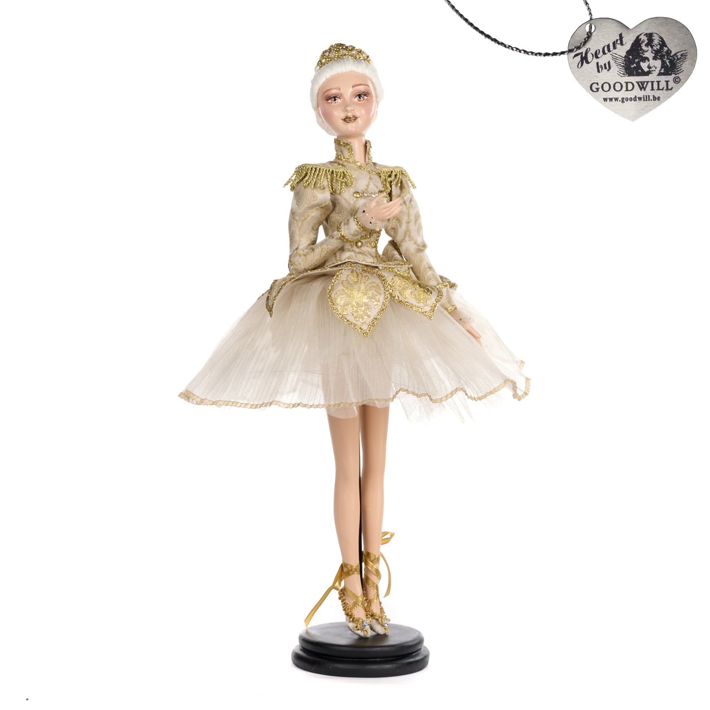 67cm Ballerina Doll Gold on Stand