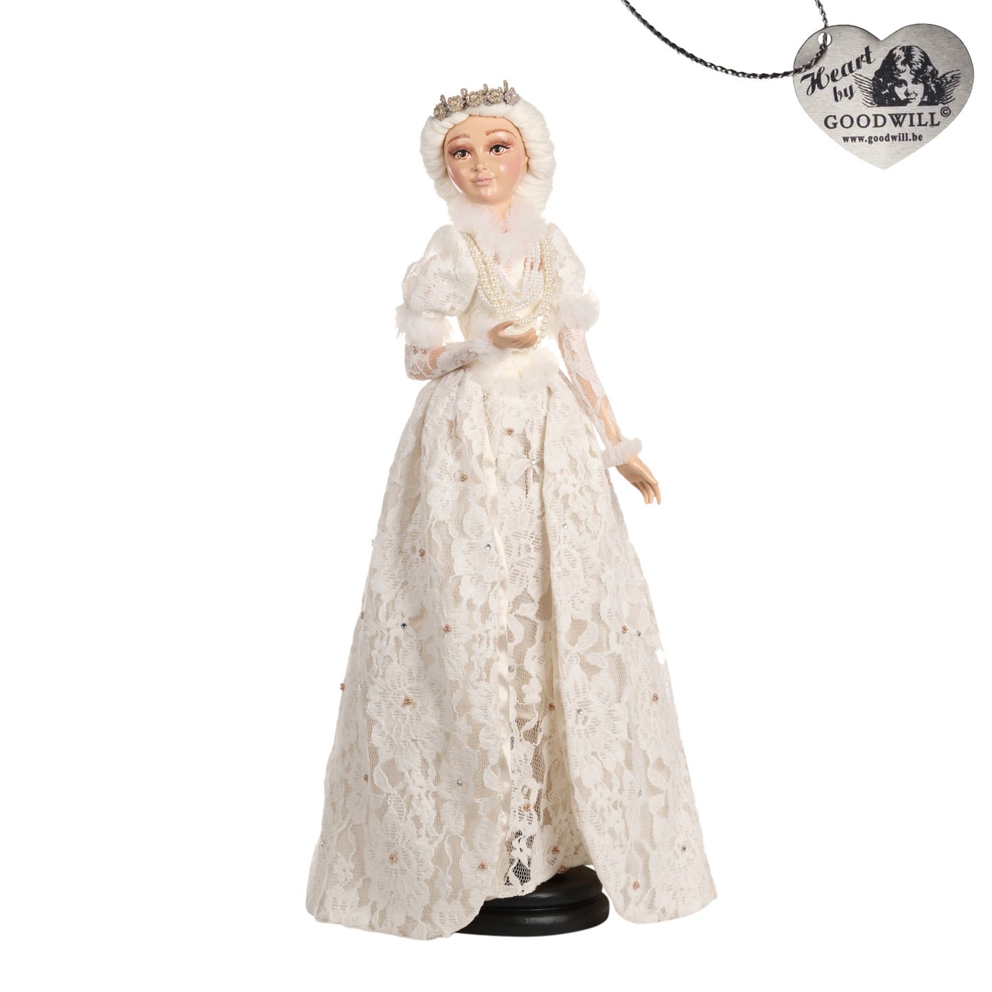 66cm Frozen in Time Lace Lady Doll w/ Stand