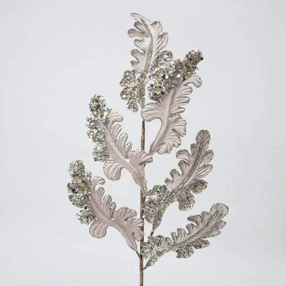 28" Platinum Christmas Acanthus