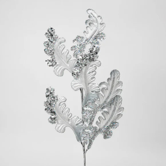 28" Silver Christmas Acanthus