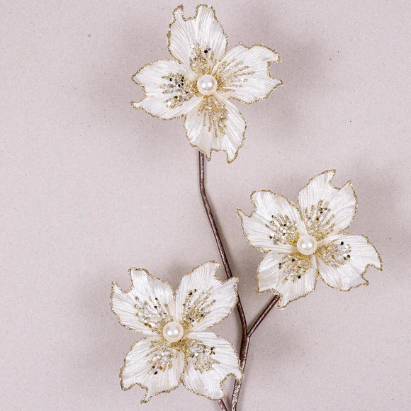 27" Ivory Dogwood Victorian