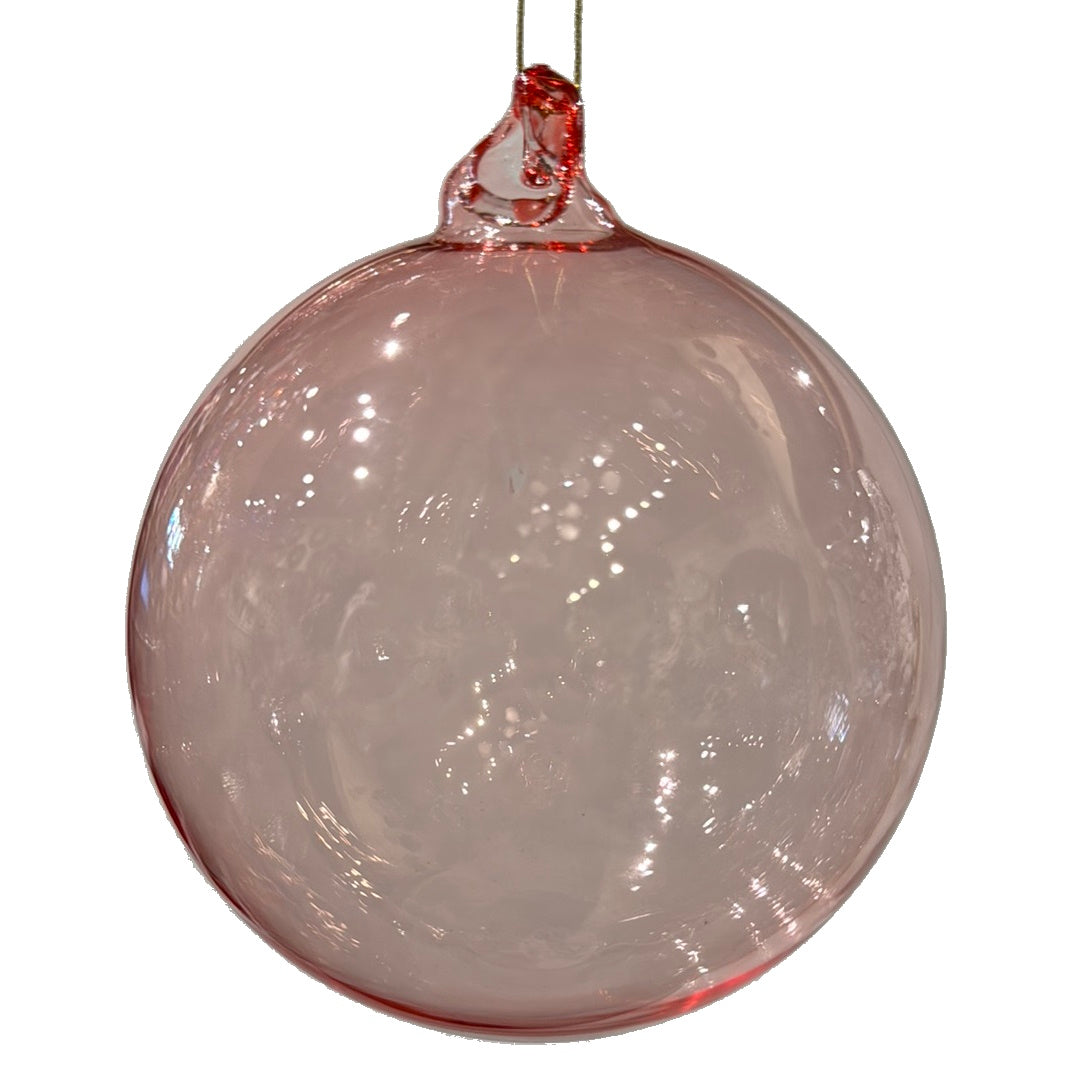 5'' Blush Crystalline Glass Ornament