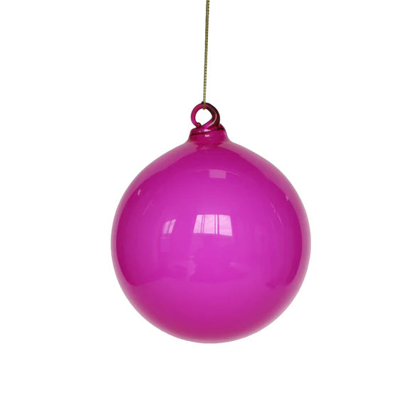4" Hot Pink Illume Glass Ornament