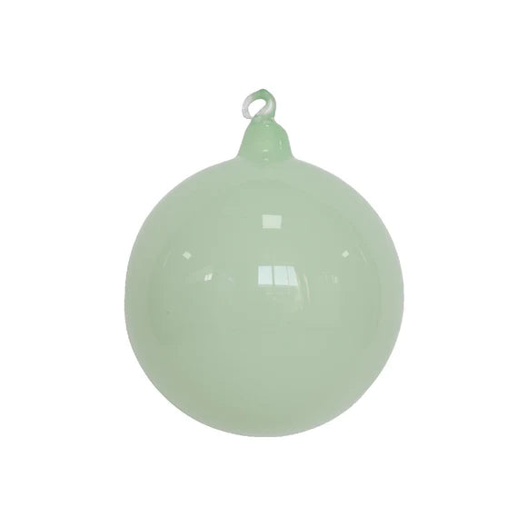 5" Mint Milky Glass Ornament