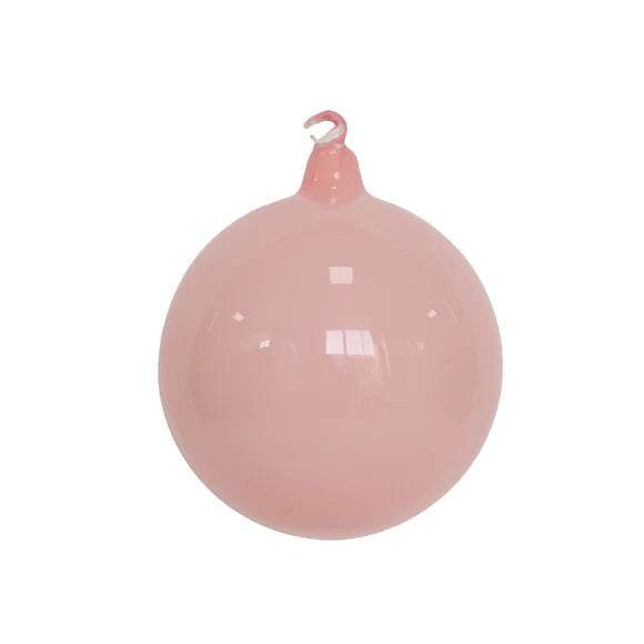5" Blush Milky Glass Ornament