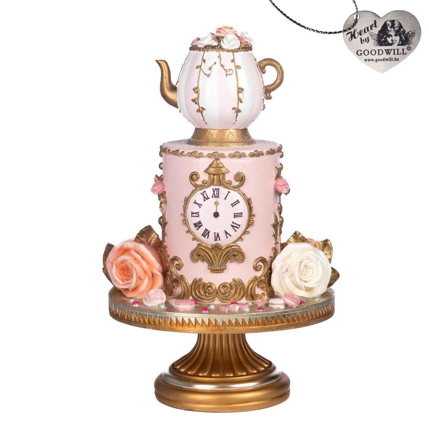 18" Teapot Cake on Stand Candyland Pink