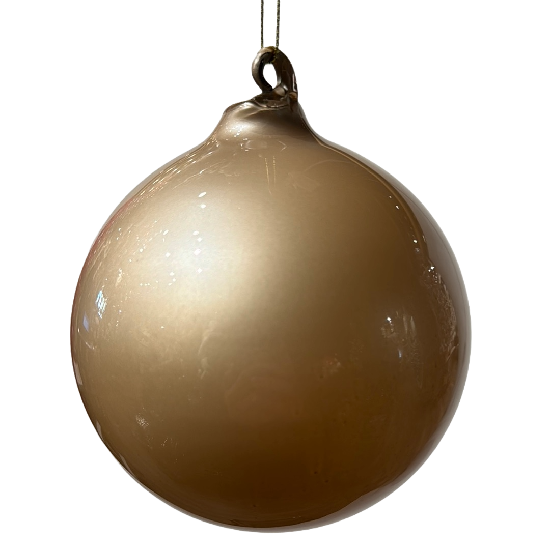 5'' Platinum Gilded Glass Ornament