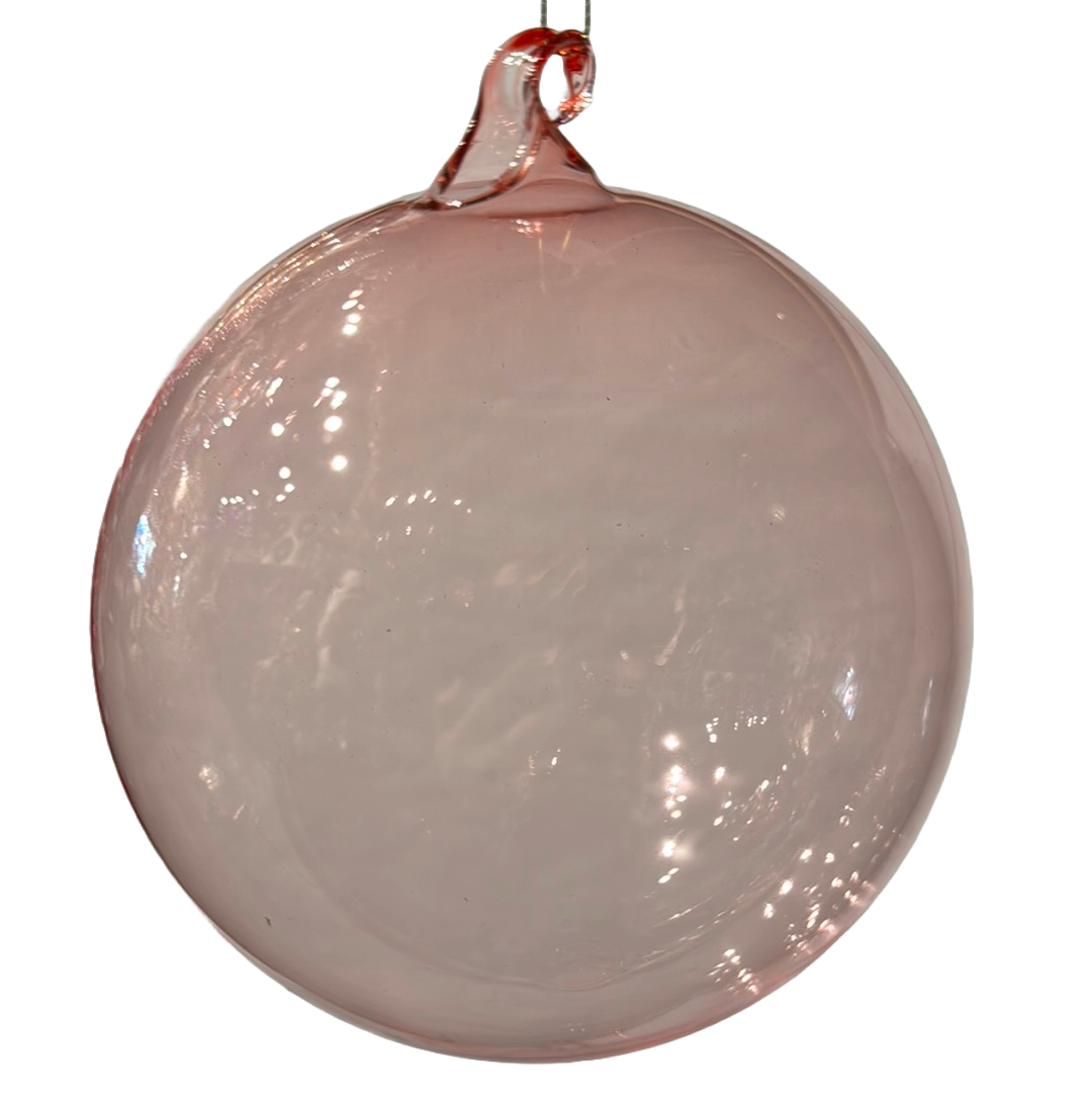 6'' Blush Crystalline Glass Ornament
