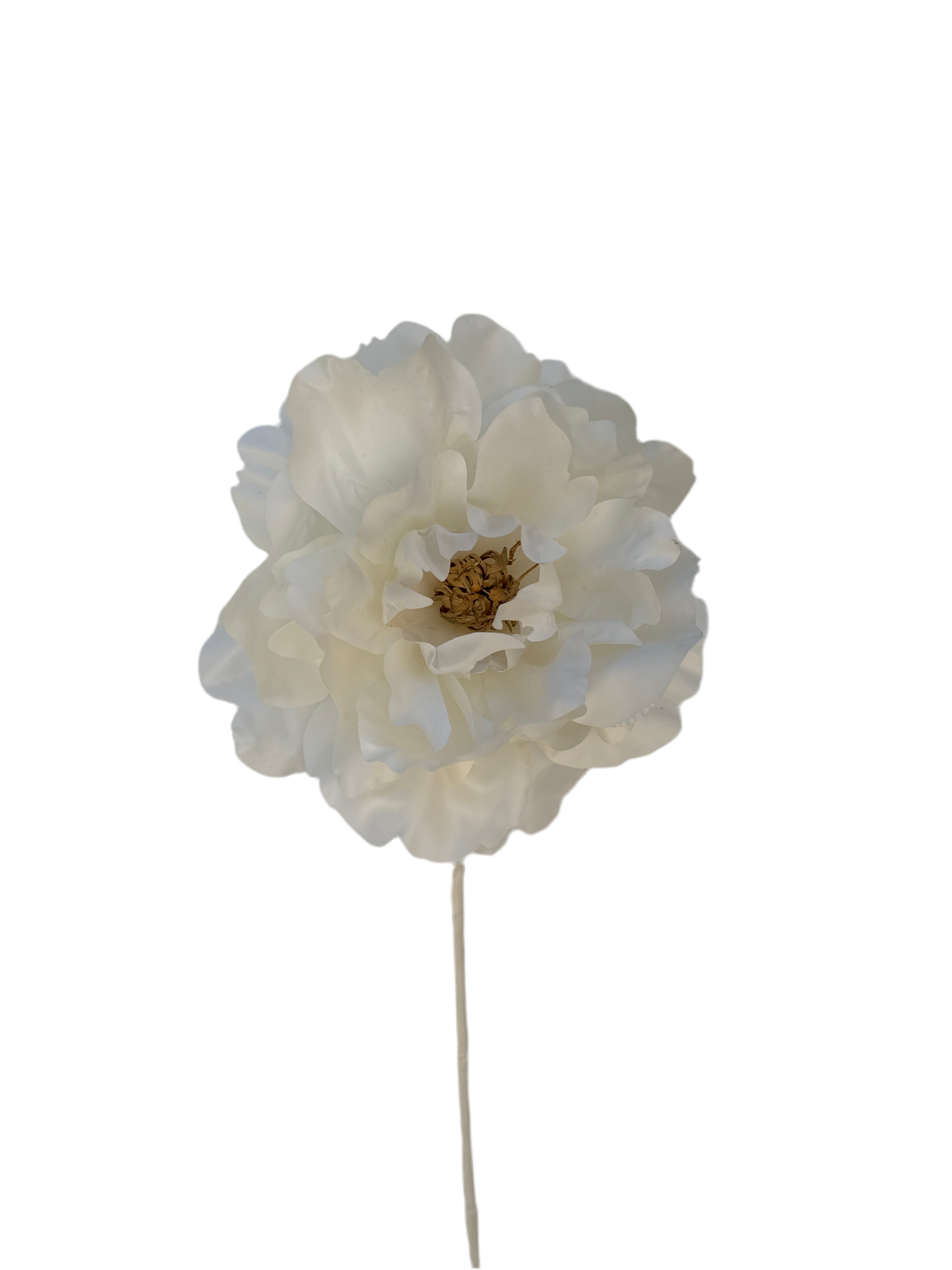 22" White Peony Spray