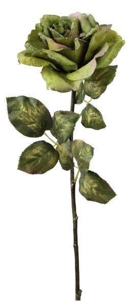 Sage plum flower glitter stem with sparkling petals.