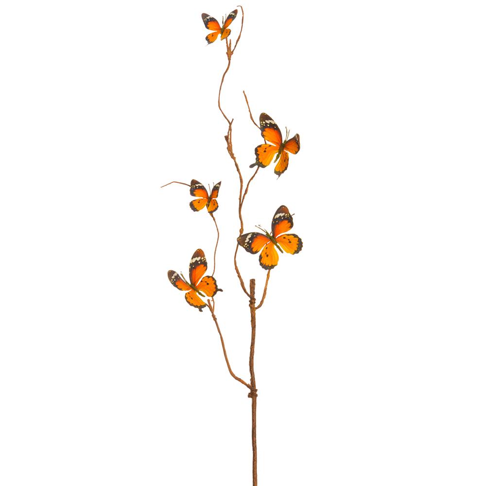 37" Butterfly Spray Orange Black